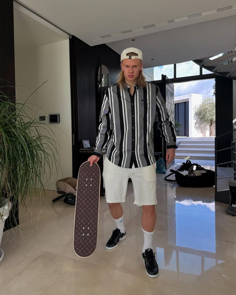 erling haaland dressed in skater clothes
