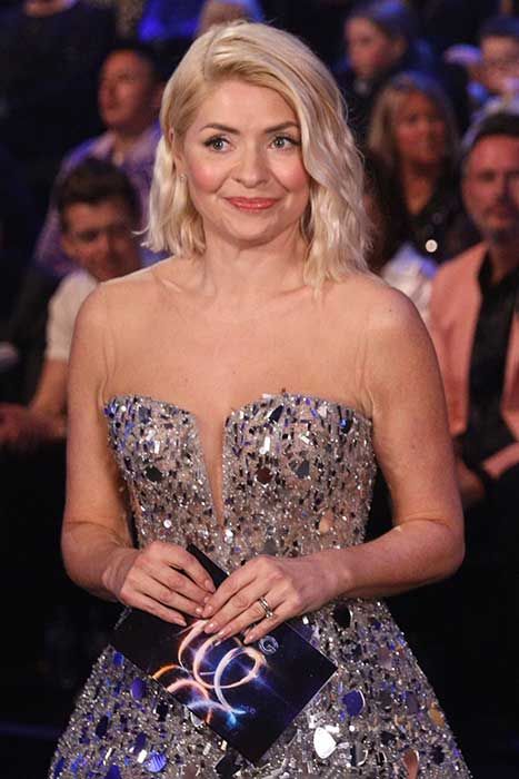Holly Willoughby presenting Dancing on Ice 