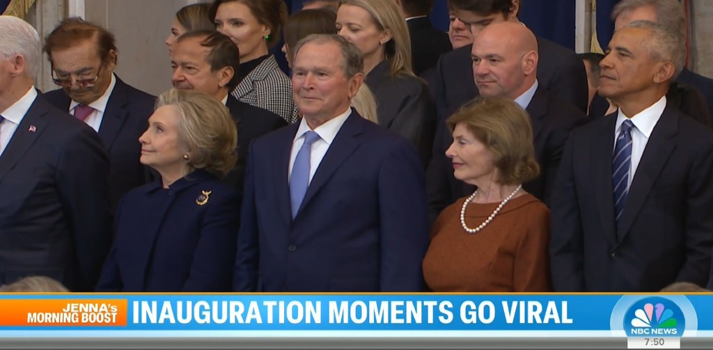 George W Bush at Donald Trump's inauguration