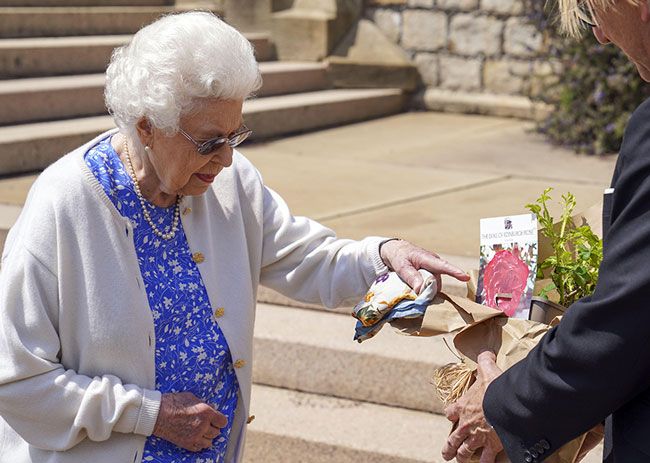 queen given rose philip 100th birthday