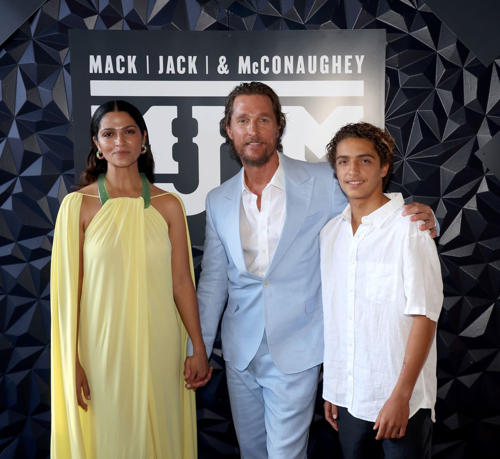 Camila Alves McConaughey,  Matthew McConaughey and Levi Alves McConaughey attend the 2023 Mack, Jack & McConaughey Gala at ACL Live on April 27, 2023 in Austin, Texas