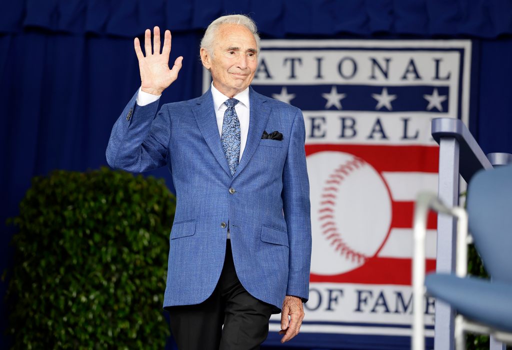 Sandy Koufax attends the Baseball Hall of Fame induction ceremony