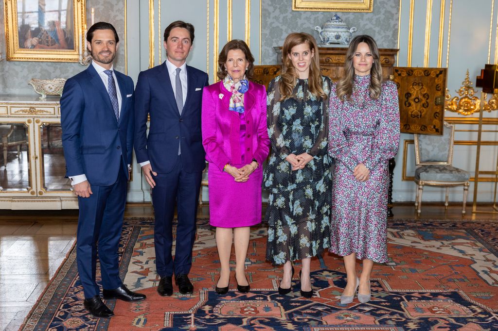 Prince Carl Philip, Edoardo Mapelli Mozzi, Queen Silvia, Princess Beatrice and Princess Sofia