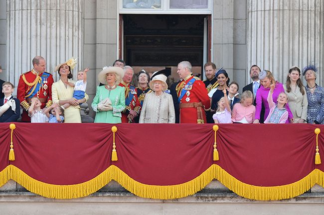 Members of the royal family stood together