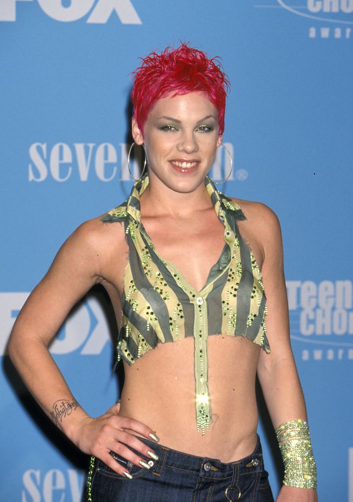 Pink at the Teen Choice Awards in crop top