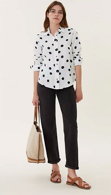 Lisa Faulkner's Marks & Spencer spotty blouse is back in stock - and ...