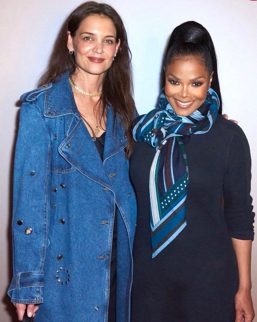 Janet Jackson with Katie Holmes on her "Together Again" Tour