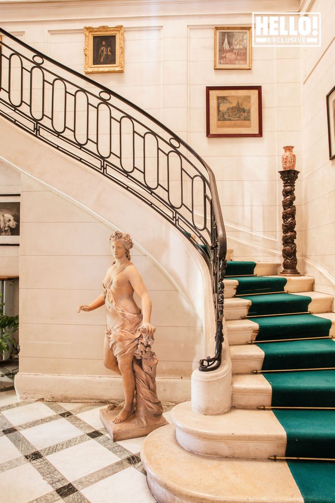 Baron Arnaud De Bastard's grand staircase at Chateau de Saint-Denis