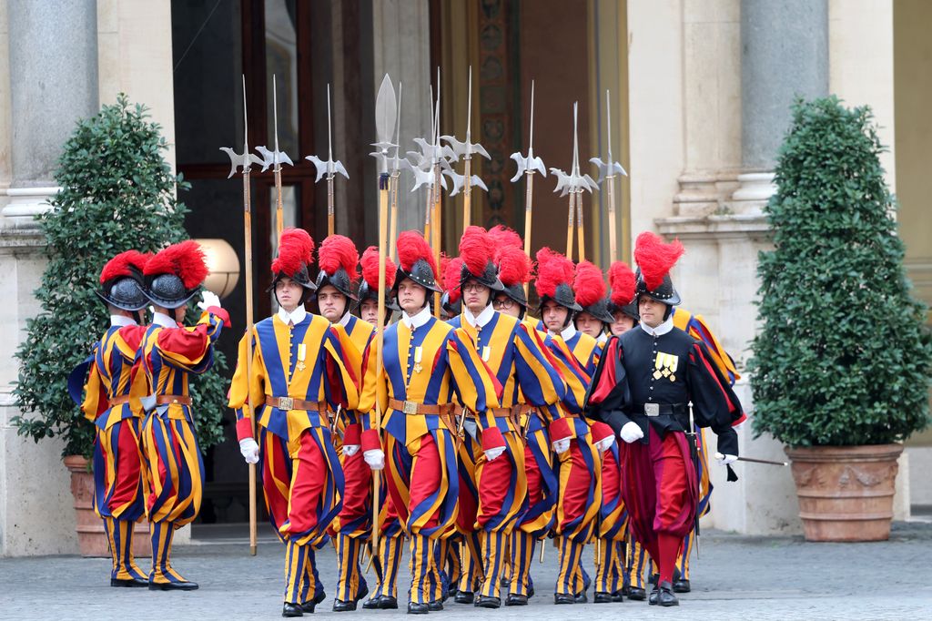The Swiss Guard out in Vatican City