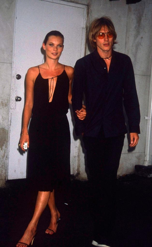 Kate Moss standing with Antony Langdon