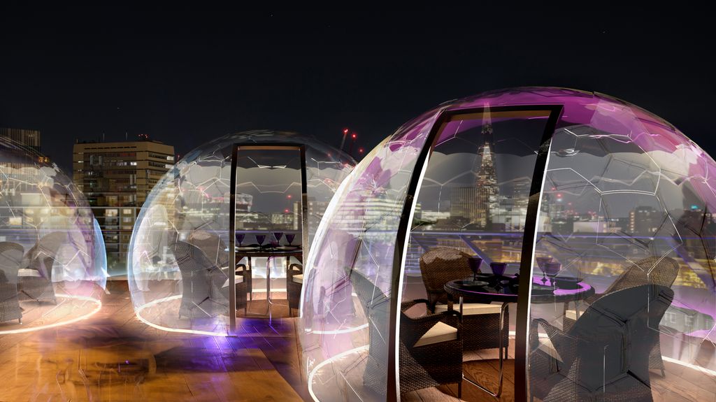 Circe's Rooftop Bar has transformed its terrace into an Aurora-themed wonderland