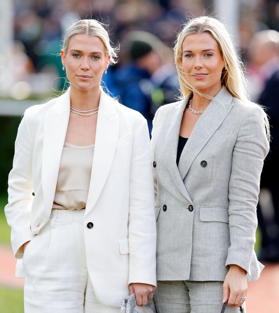 eliza and amelia in neutral suits