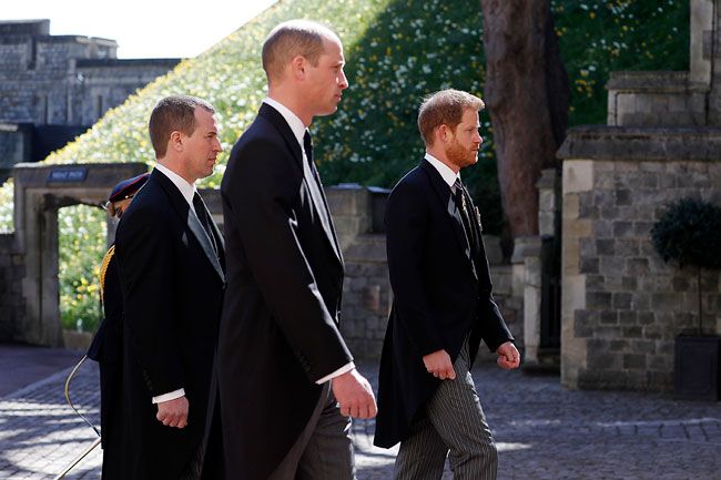 Prince Harry at Prince Philips funeral in 2021