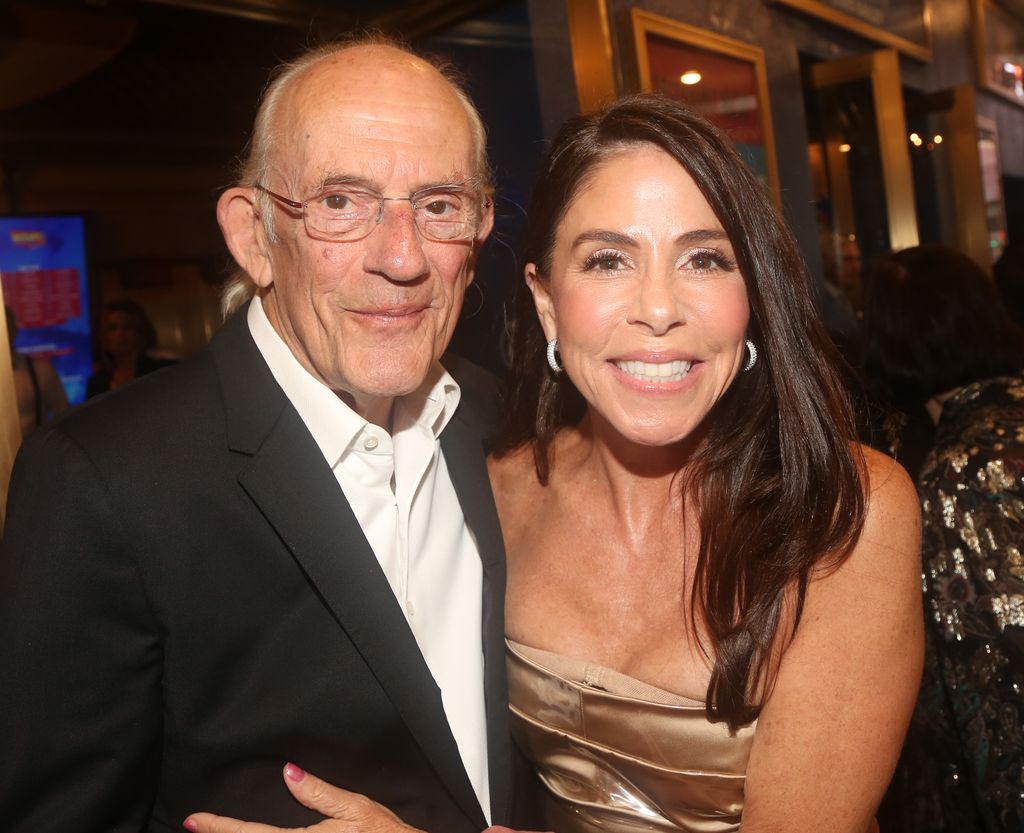 Christopher Lloyd and Lisa Loiacono Lloyd pose at the Michael J. Fox Foundation