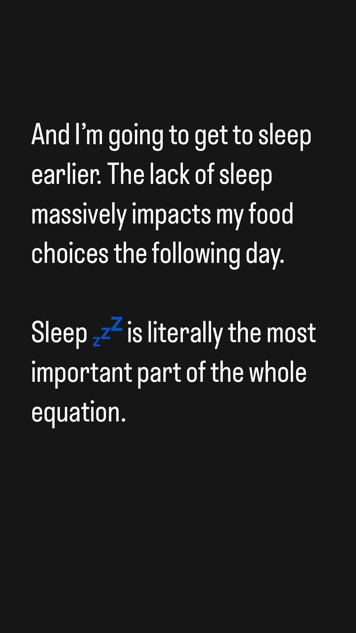 Joe Wicks Instagram Story about not sleeping