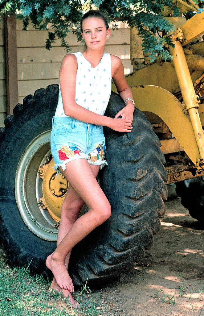 Charlize Theron grew up in South Africa - pictured at 16