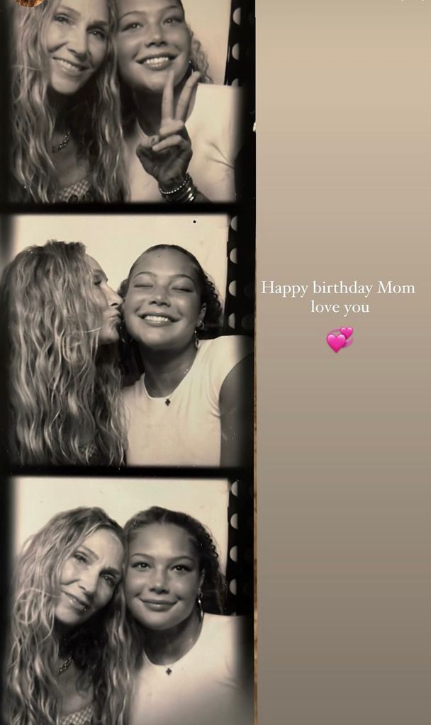 Isabella Strahan with her mom Jean Muggli