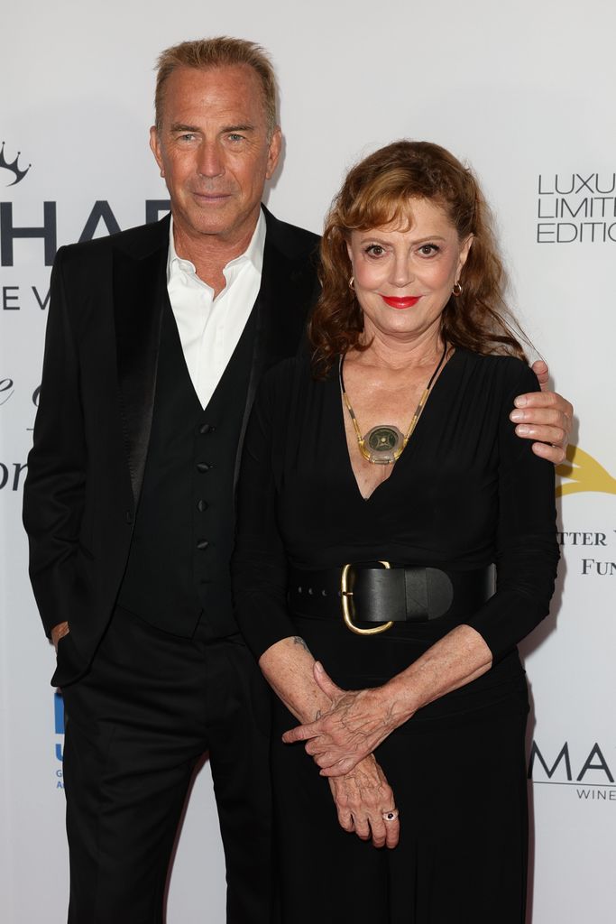 Kevin Costner and Susan Sarandon attend the Better World Fund Gala during The 81st Venice International Film Festival at Gritti Palace on September 05, 2024 in Venice, Italy