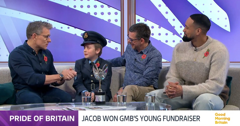 Ben Shephard on GMB with Pride of Britain winner Jacob Newson