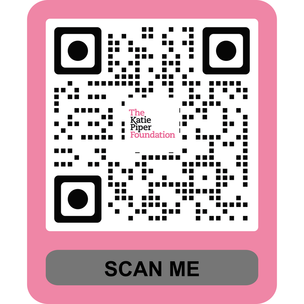 You can donate to the Katie Piper Foundation by scanning this QR code