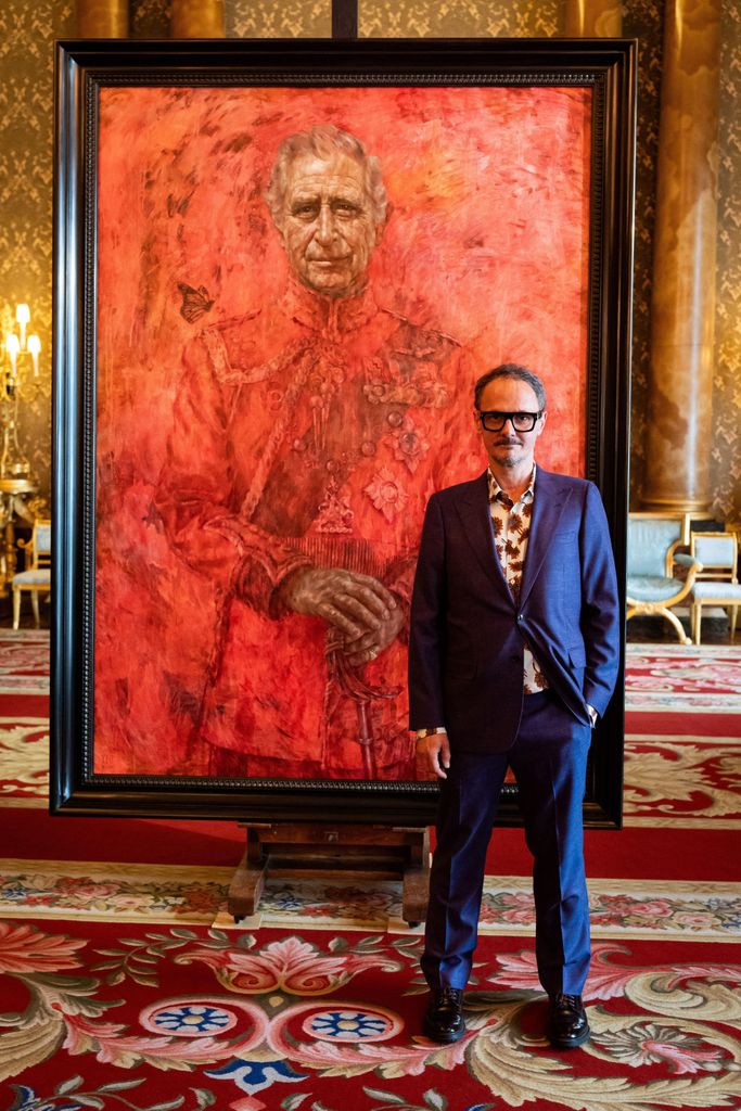 Artist Jonathan Yeo, at the unveiling of artist Jonathan Yeo's portrait of the King