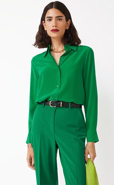other stories green blouse
