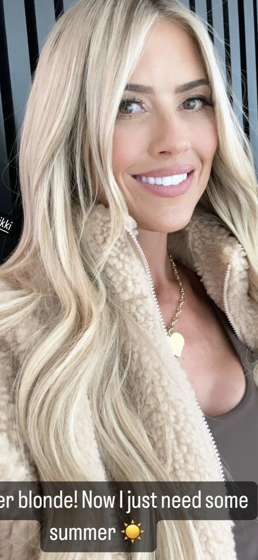 Christina Hall showed off her new hair on Instagram