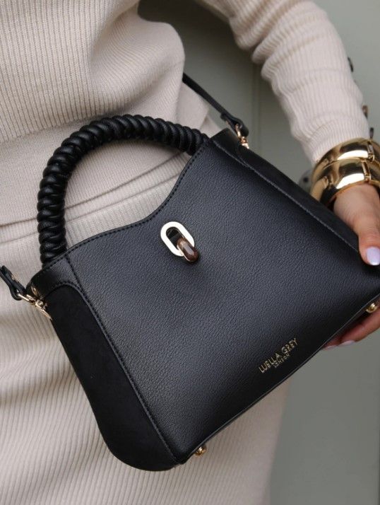 Luella Grey
Catherine Black Woven Handle Crossbody