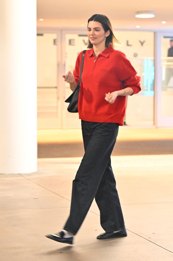 kendall jenner in red jumper 