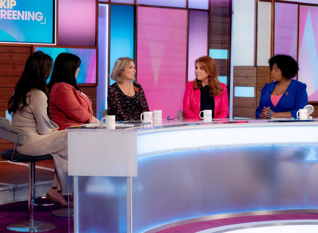 The Duchess appeared on the panel with Christine Lampard, Coleen Nolan, Addie Mitchell and Brenda Edwards
