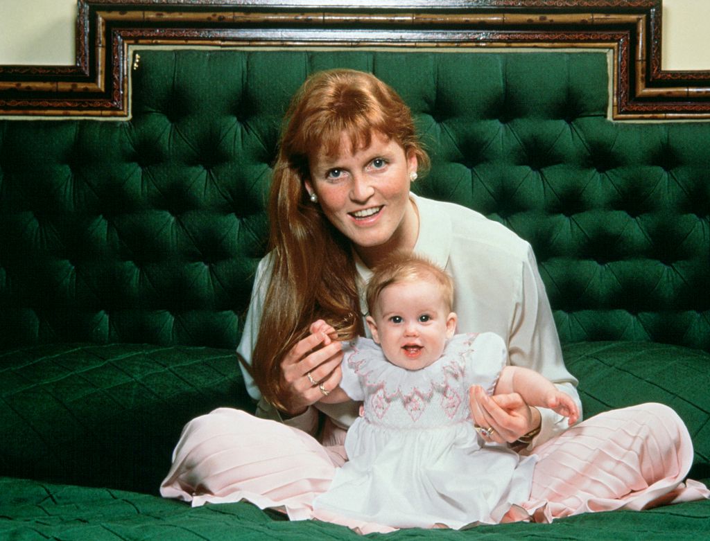 Baby Princess Beatrice with mum Sarah