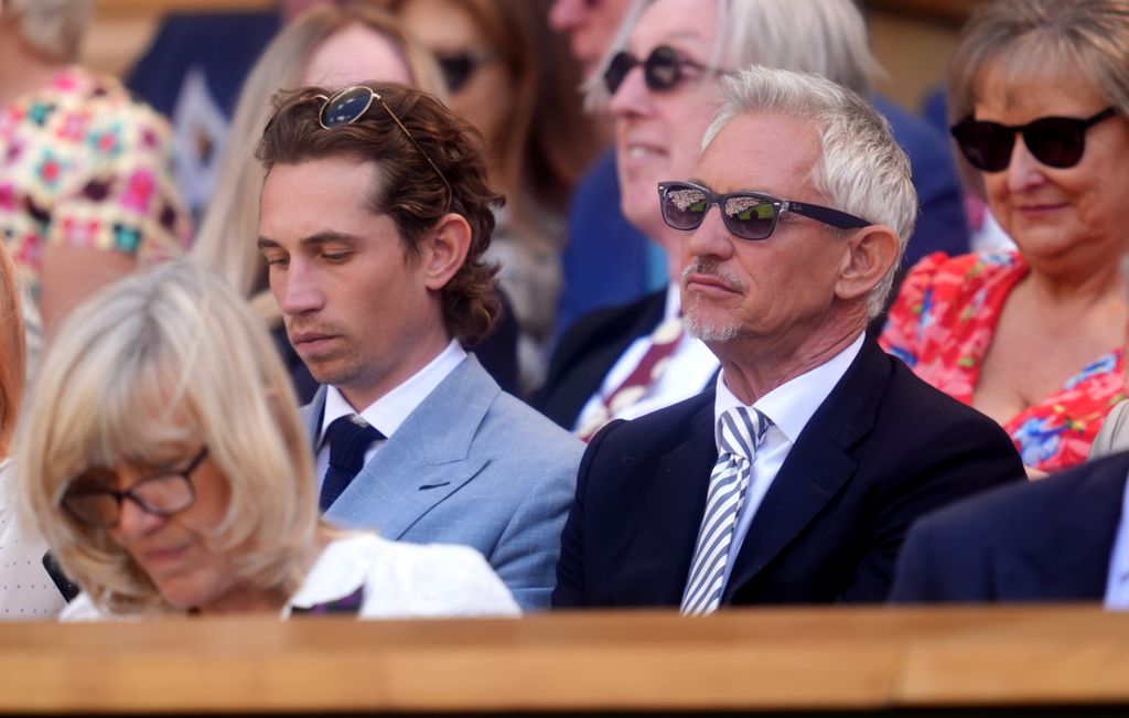 Gary Lineker and Angus Lineker in the Royal Box