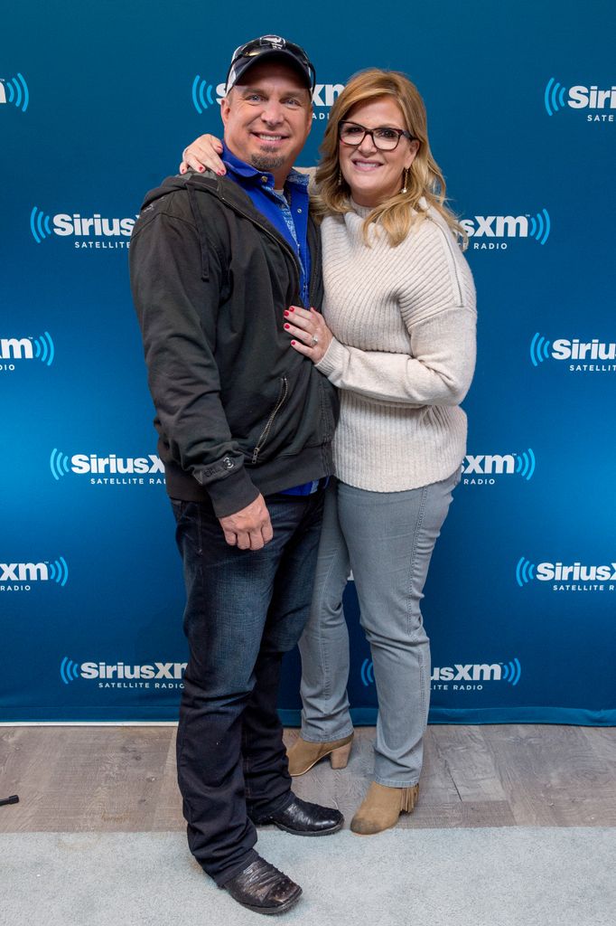 Singer-songwriters Garth Brooks with wife, singer Trisha Yearwood visit SiriusXM Studio 10, 2016 