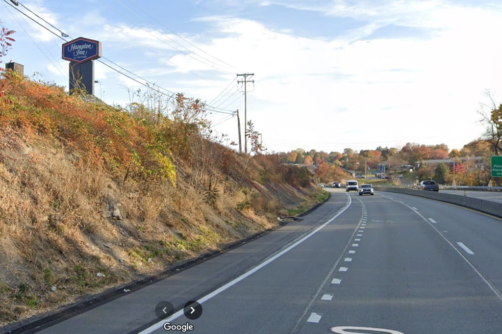 Hill that Jay Leno fell down in PA