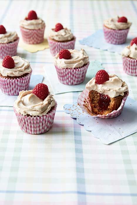 Peanut butter and jam cupcakes