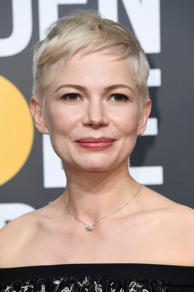 Michelle Williams with blonde pixie cut