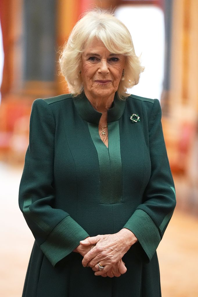 The Queen at the reception for the Queen's Commonwealth Essay Competition on Thursday