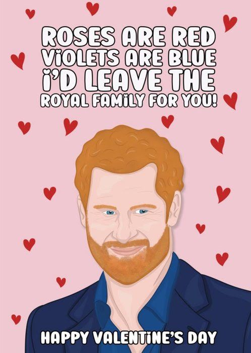 Prince Harry funny Valentines Day card