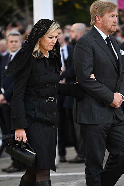 Queen Maxima and King Willem Alexander of The Netherlands attend King Constantines funeral