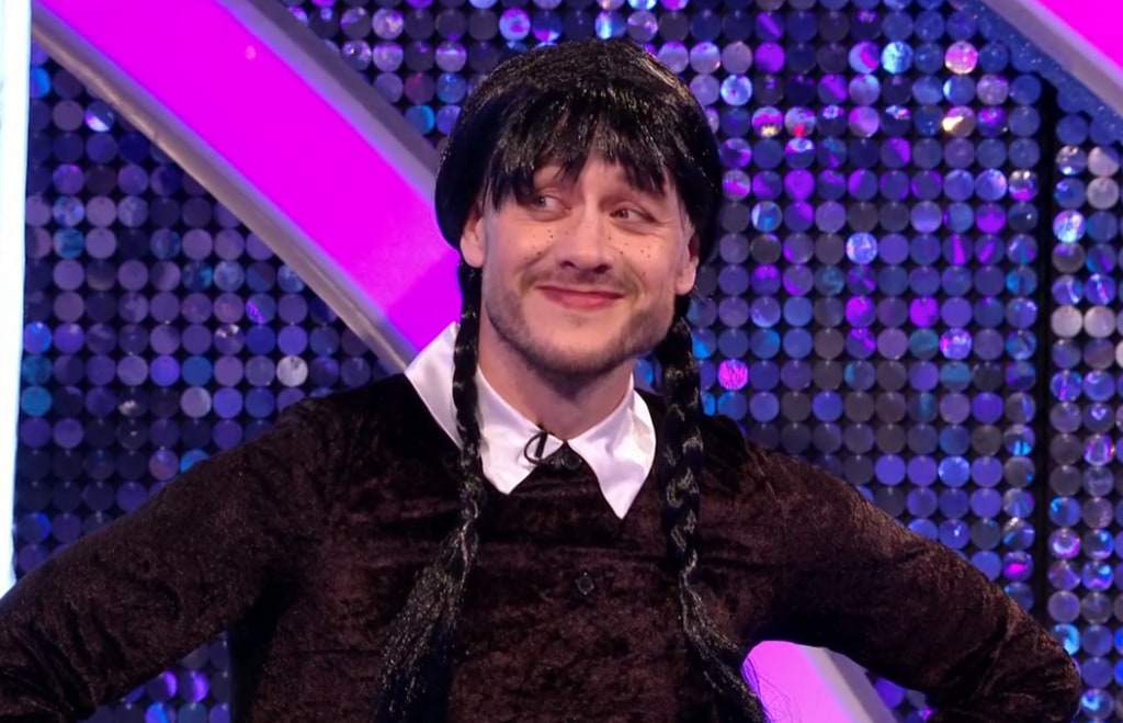 Kevin Clifton dressed as Wednesday Addams on Strictly