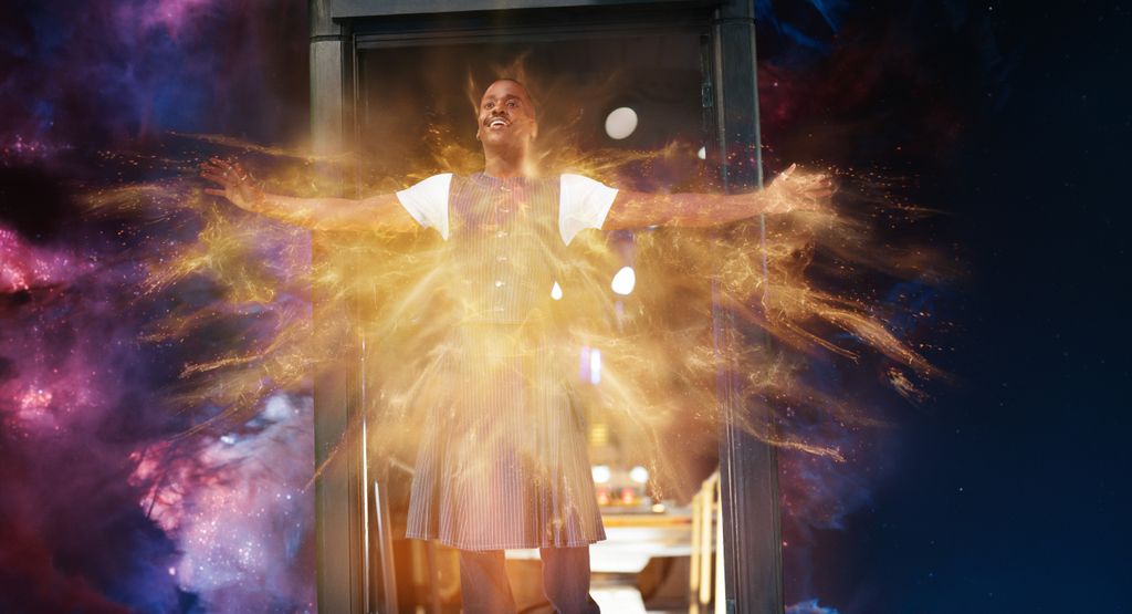 Ncuti Gatwa as The Doctor regenerating