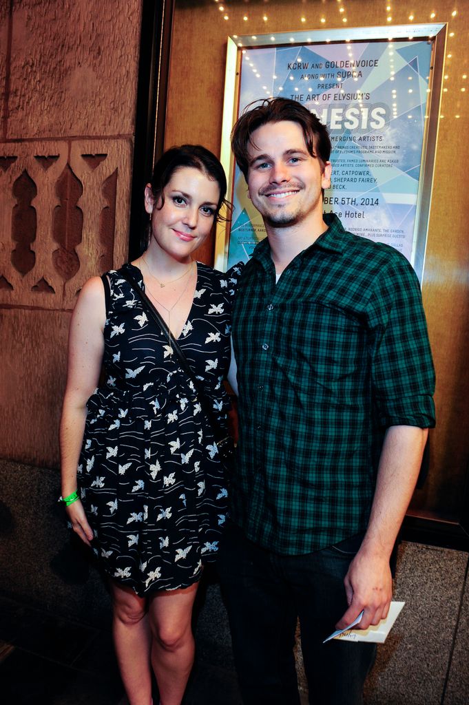 Melanie Lynskey and Jason Ritter attend The Art of Elysium's 6th Annual GENESIS at The Theatre at Ace Hotel Downtown LA on September 5, 2014