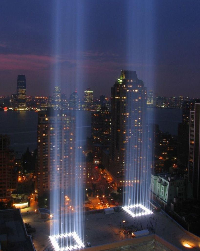 A photo of two lights in New York