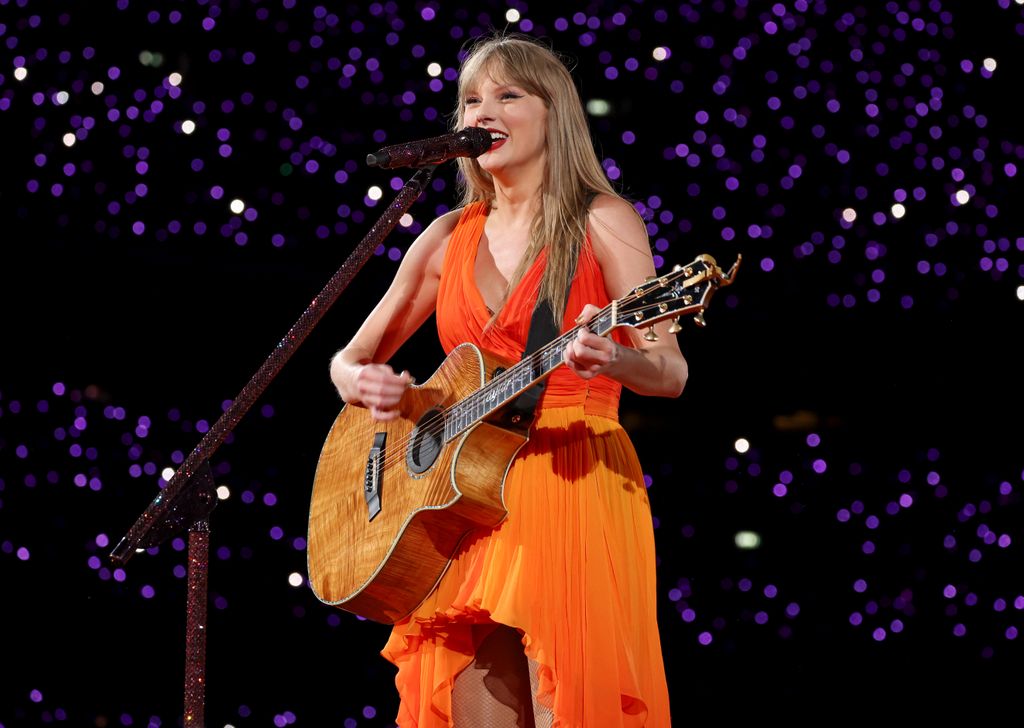 Taylor Swift performs onstage during The Eras Tour at Wembley Stadium on June 21, 2024 in London, England