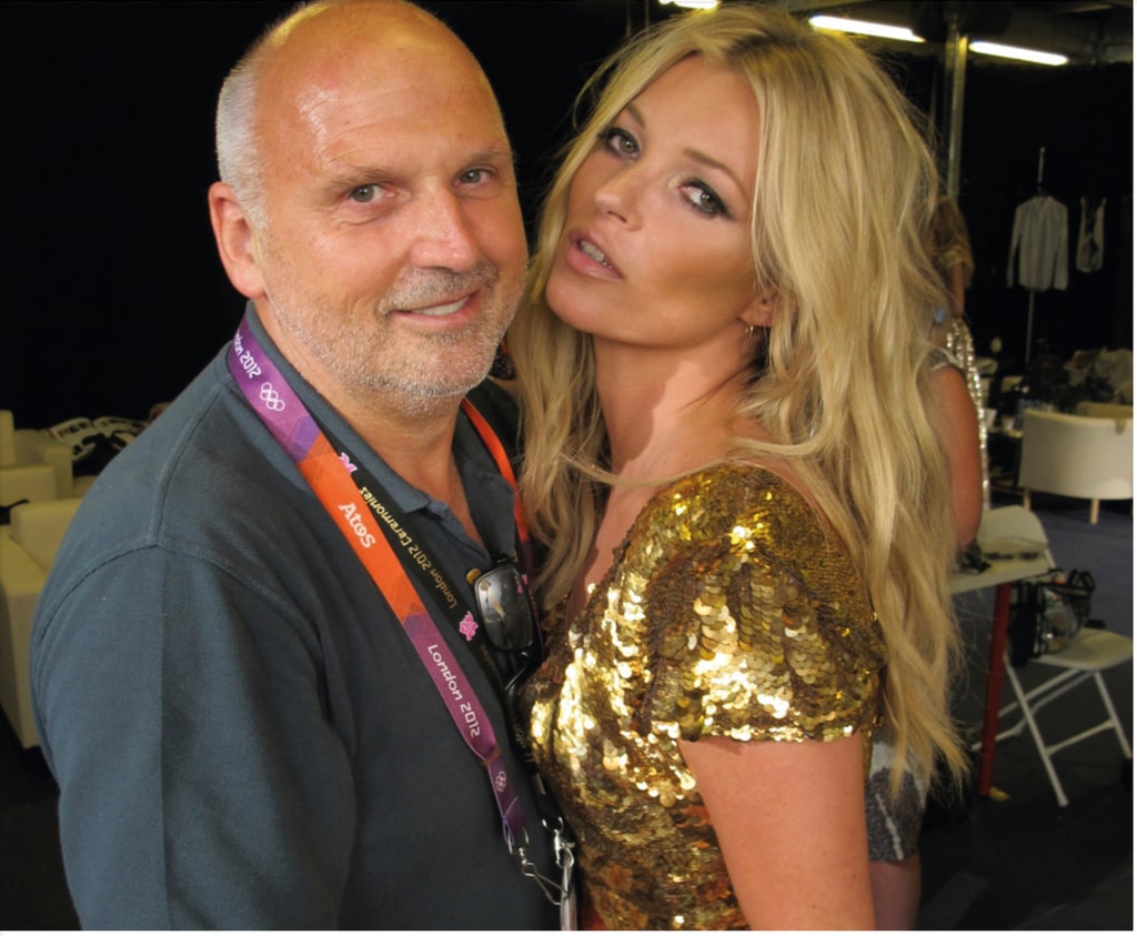 Sam with Kate Moss in gold