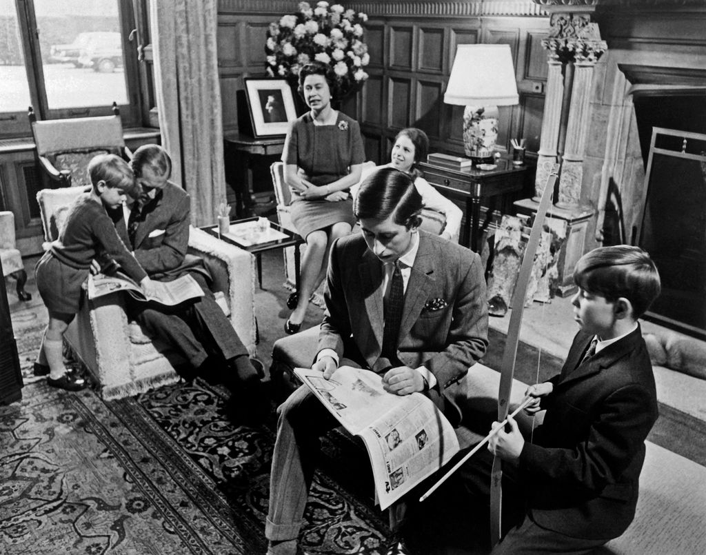 Photo prise en mai 1969 à Sandringham montrant tous les membres de la famille royale britannique