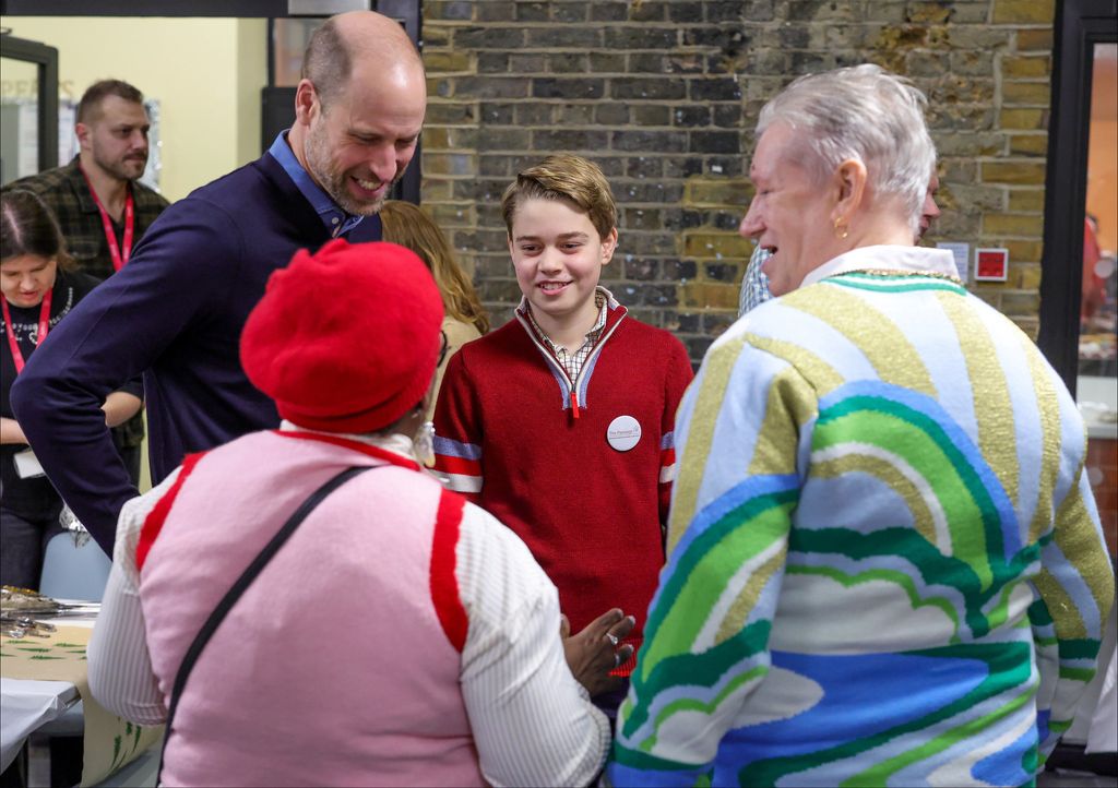 Prince William and Prince George in a homeless shelter