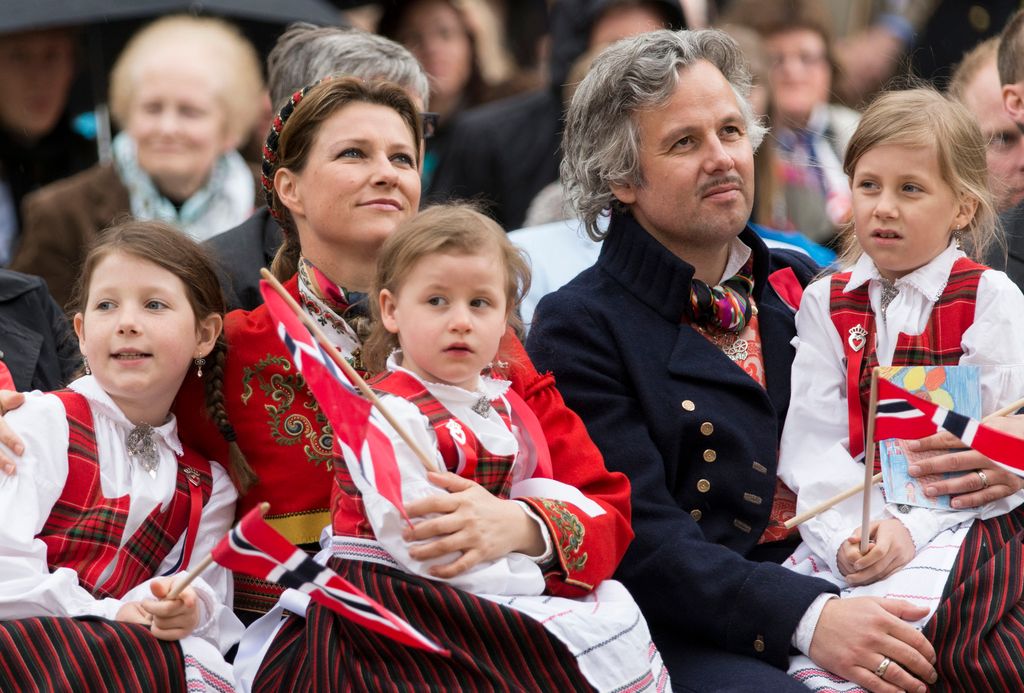 Princess Martha Louise and Ari Behn with Maud Angelica, Leah Isadora and Emma Tallulah in 2013