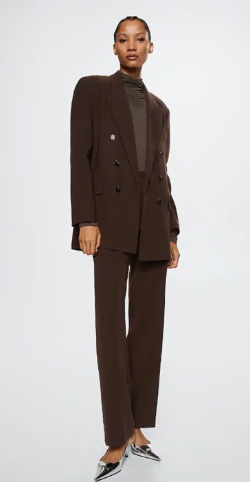 brown suit mango