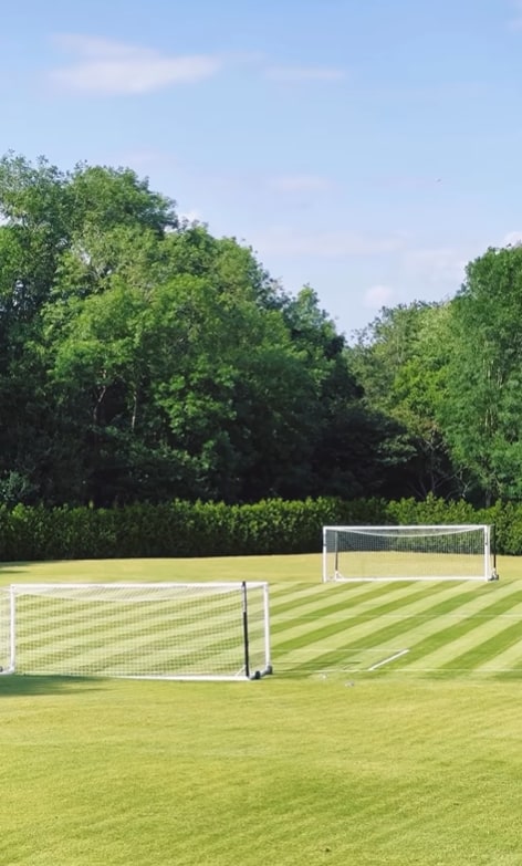 The garden also features a pitch for Mark to brush up his football skills